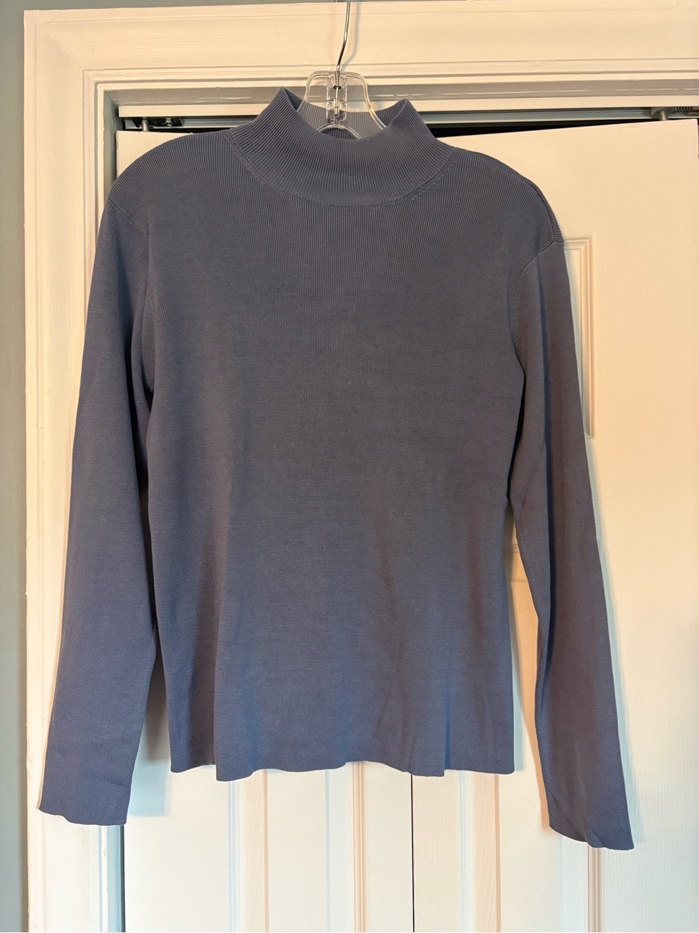 Coldwater Creek Soft Blue Mock Neck Sweater